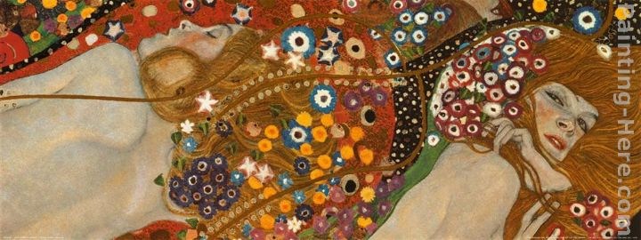 Gustav Klimt Water Serpents Detail